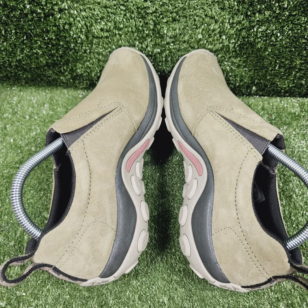 Merrell Jungle Moc Tan Suede Slip On Athletic Hiking Shoes Womens Size 9